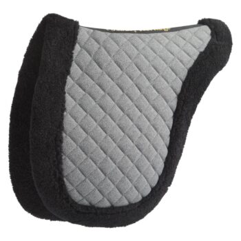 Black Tweed Numnah with Merino Wool Trim